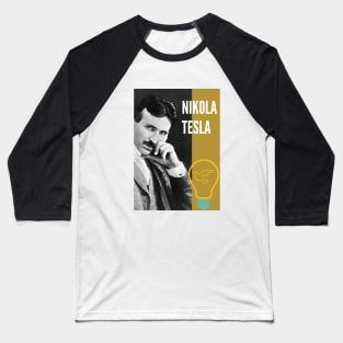 Nikola Tesla Baseball T-Shirt